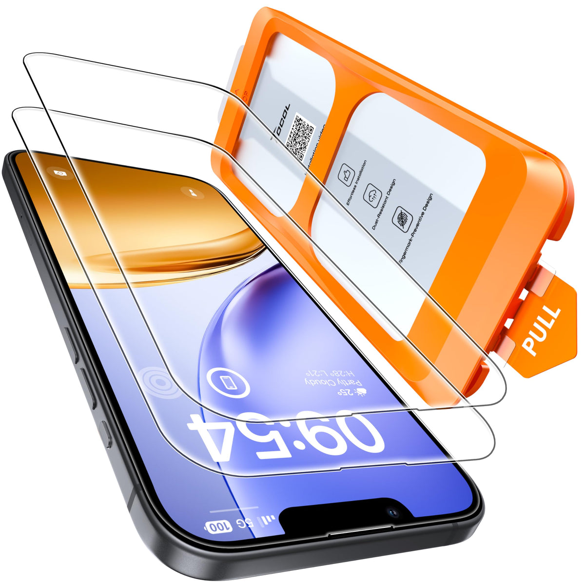 TOCOL for iPhone 16 Pro Max Privacy Screen Protector | Easy Installation, 25° Anti Spy, Data Protection, 9H+ Tempered Glass, 8FT Military Grade Shatterproof, Anti-Scratch, 2 Pack