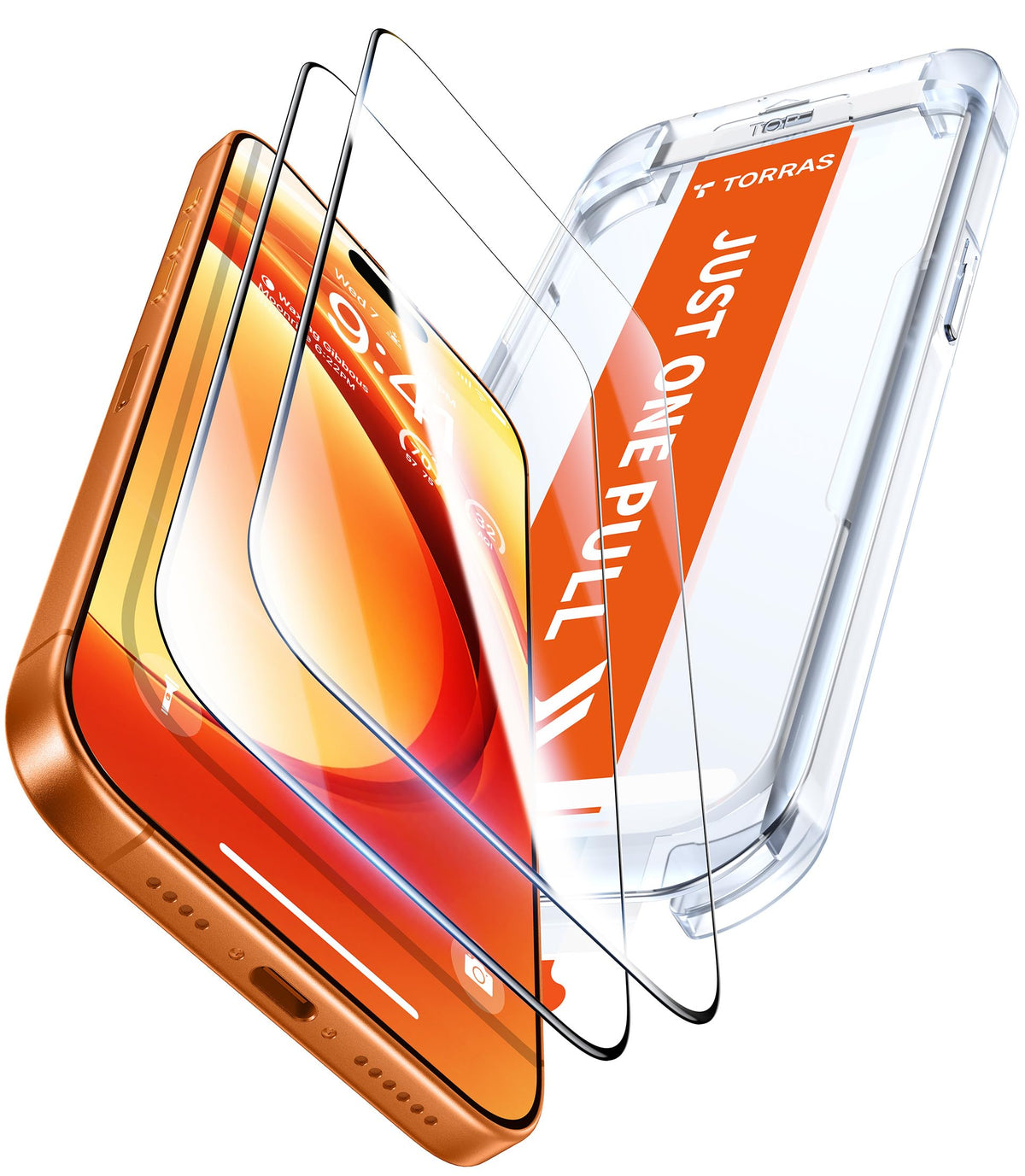 TORRAS for iPhone 17 Pro Max Screen Protector [12Ft Military-Grade Shatterproof] [9H+ Aerospace Tempered Glass] Anti-Scratch Full Coverage Fit Screen Protector 17 ProMax 6.9" 2-Pack