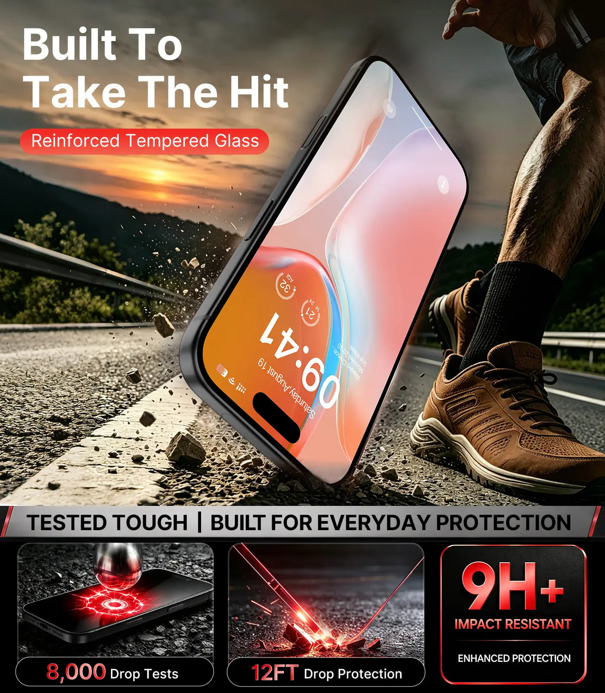 2-PCS PandaShield Transparent Privacy HD Screen Protector for iPhone 13-18 Plus Pro Max - Anti-Spy, Easy Install, 9H Hardness, Full Coverage, Smartphone Cellphone Protective Accessory