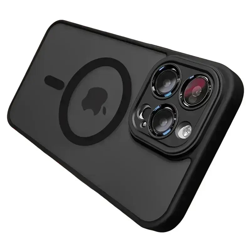 Luxury Magnetic Wireless Charging Phone Case for iPhone 17 16 15 14 13 12 11 Pro Max plus Matte Translucent Hard Pc Armor Shockproof Camera Lens Case
