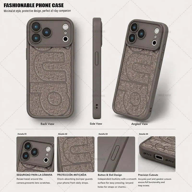 Creative Curved Geometric Art Design Phone Case for iPhone 17 AIR 15 PRO 16 PRO MAX 14 PLUS 13 RRO 12 PRO MAX Shockproof Drop-Proof TPU Protection Aesthetic Cover Black Magnetic Reindeer Christmas S23 Ultra Delight Tree S24 S22 S26 Masked Metal Frameless,