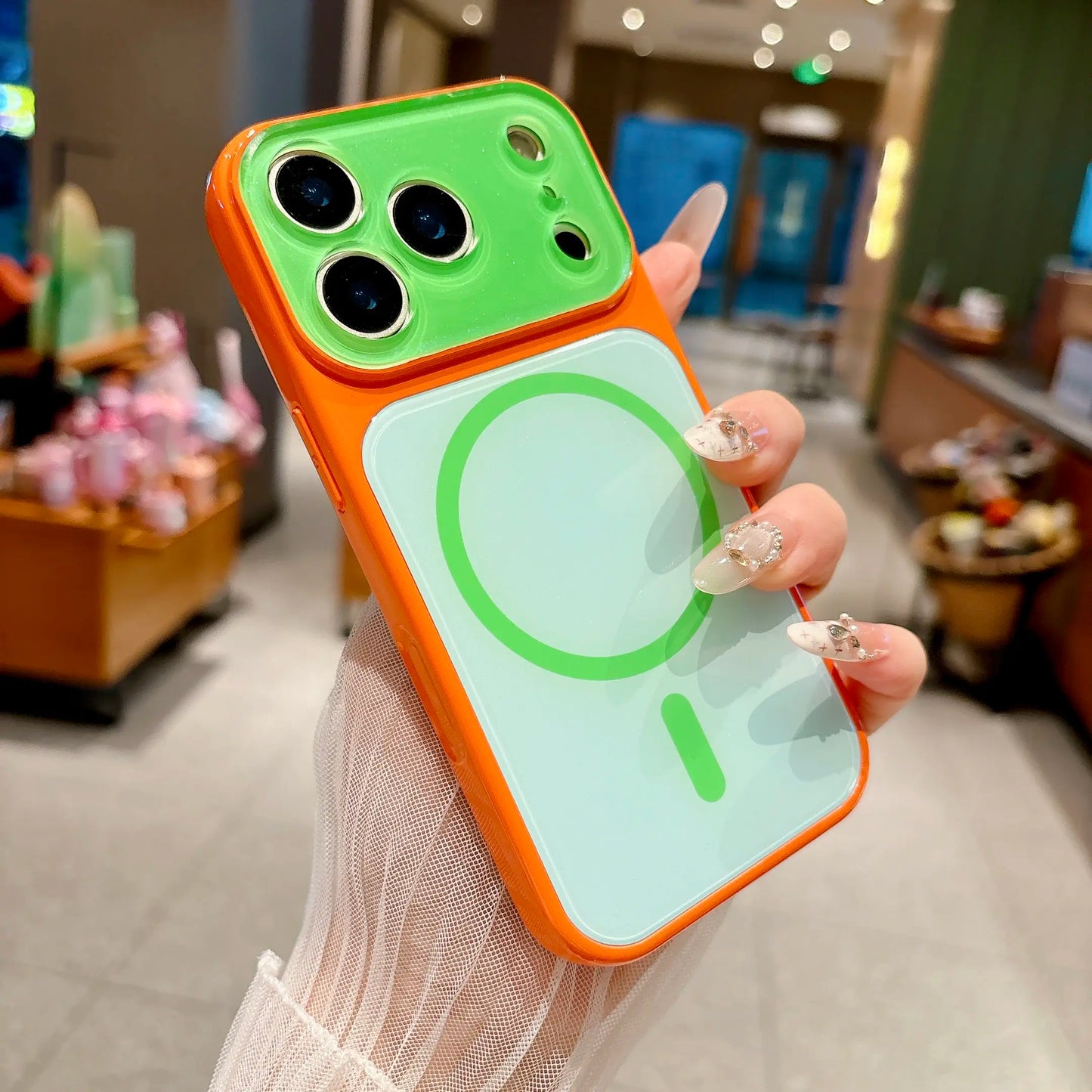 #SummerFinds dopamine Contrast color newly upgraded with magnetic suction Suitable for iPhone 17 16 15 14 Pro Max Magnetic phone case Contrast color full lens protection Compatible with iPhone 17 Pro Max Magnetic phone case No paint peeling, anti-fall an