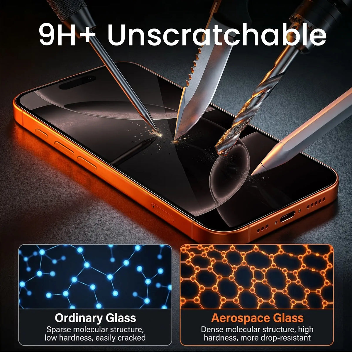 UNEUPEU [3PCS] Tempered Glass 360° Anti-Spy Screen Protector for Smartphones, Handheld Devices, Protective Accessories, Full Protection,Tiktokshopbacktoschool