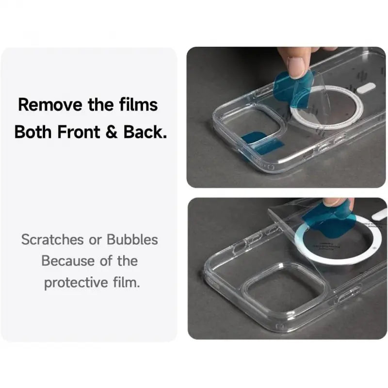 Clear Phone Case For iPhone 17 Pro Max 16 16E 15 14 13 12 11 Pro Plus Air, Magnetic MagSafe Charging Cover, Anti-Yellow UV Resistant, Anti-Fingerprint Slim Shell, Military Shockproof Shatterproof, Full Camera Lens Protection, iPhone 17 Pro Max Case
