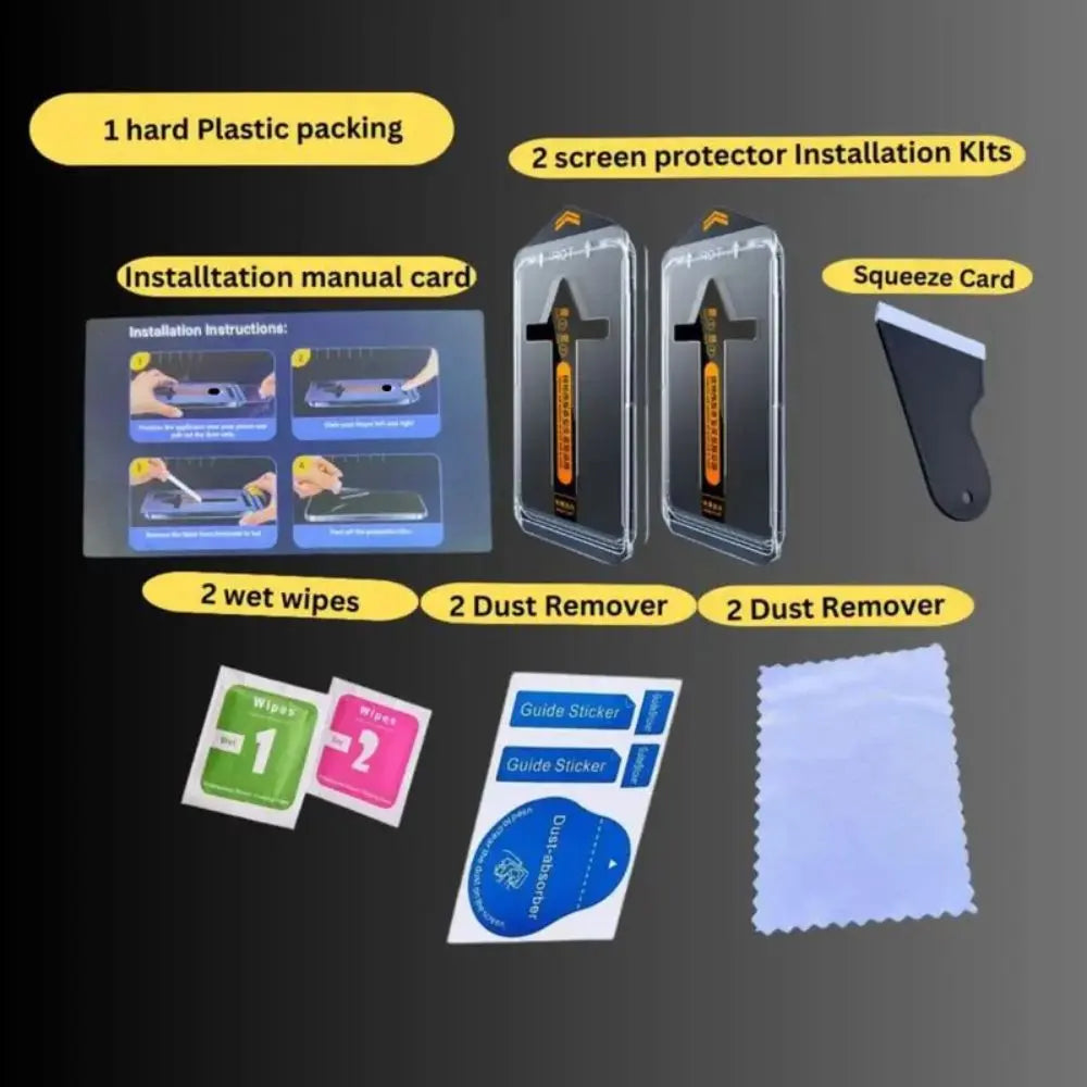 2 Pack Multi-Model Privacy Tempered Glass Screen Protector for iPhone 17/16/15/14/13/12/11 - 9H Hardness, Shockproof, Impact-Absorbing Anti-Spy, 4 Side 360° Privacy, HD, Tempered Glass Feels Smooth Yet Tough Mobile Phone Accessory Cover