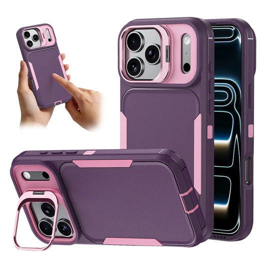 For iPhone 17 Pro Max 16 15 14 13 12 Case with Stand, Drop Proof 2-Layer Full Body Protection, Heavy-Duty Shockproof Protection, Rugged Phone Cover