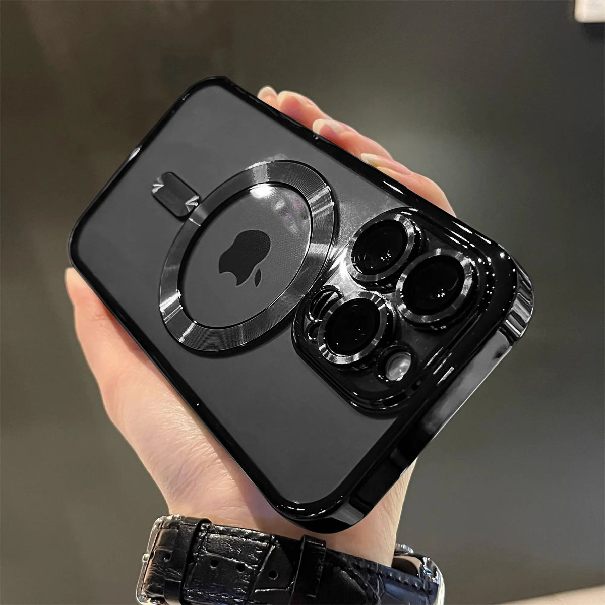 Luxury Magnetic For Magsafe Wireless Charge Plating Clear Case For iPhone 12 13 14 15 16 17 Pro Plus Max 17 AIR Shockproof Silicone Cover