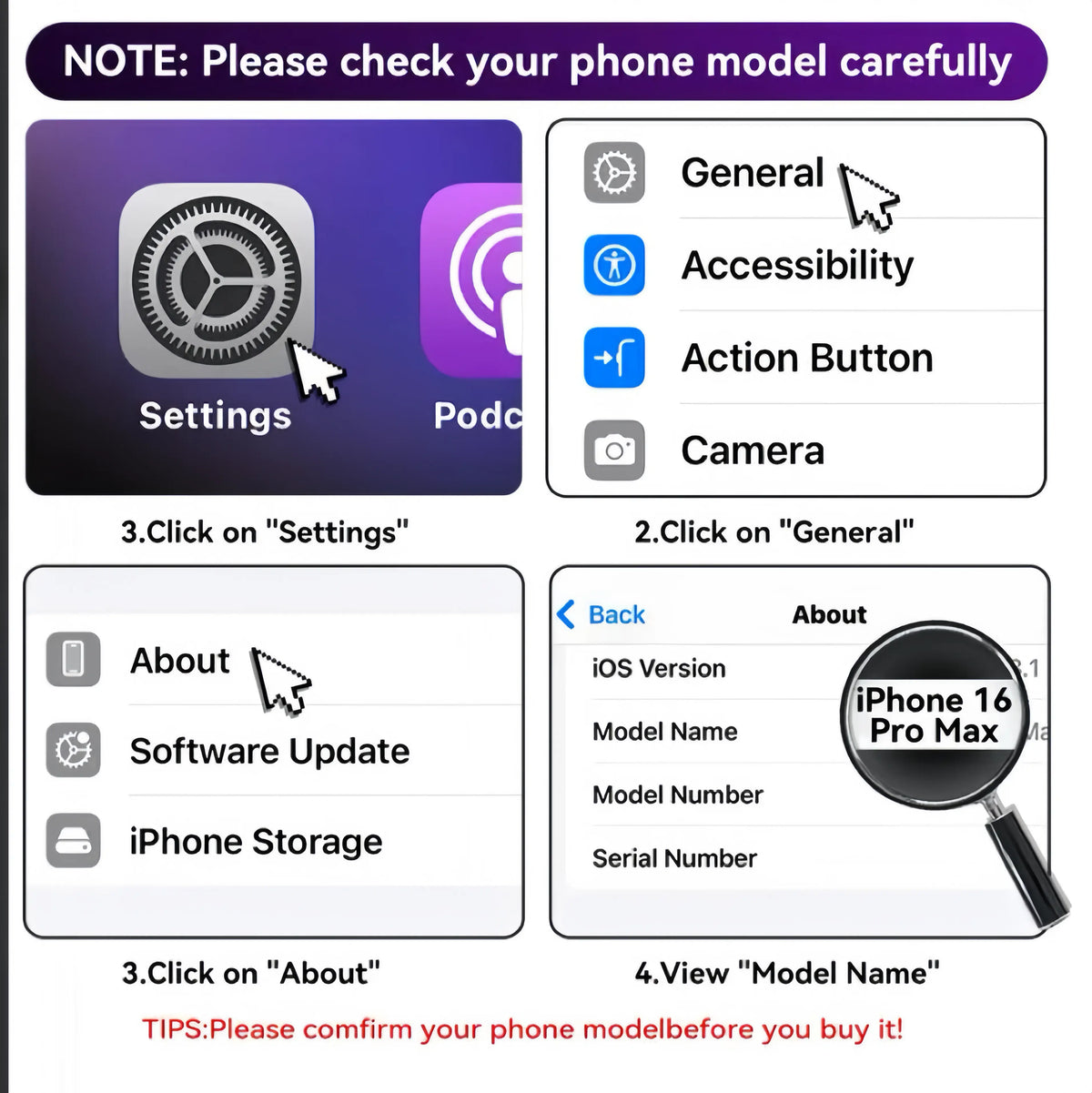 Magnetic Phone Case, Military-Grade Protective Cover with Sliding Camera Lens Protector, Compatible with iPhone 17/16/15/14/13/12Pro Max, 360° Rotatable Stand, PC+TPU Material