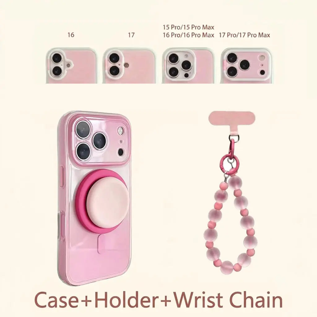 Magnetic 2-in-1 double-layer gradient full-cover AI button case, suitable for iPhone 17/16/15 Pro Max, iPhone 16, iPhone 15 hard case