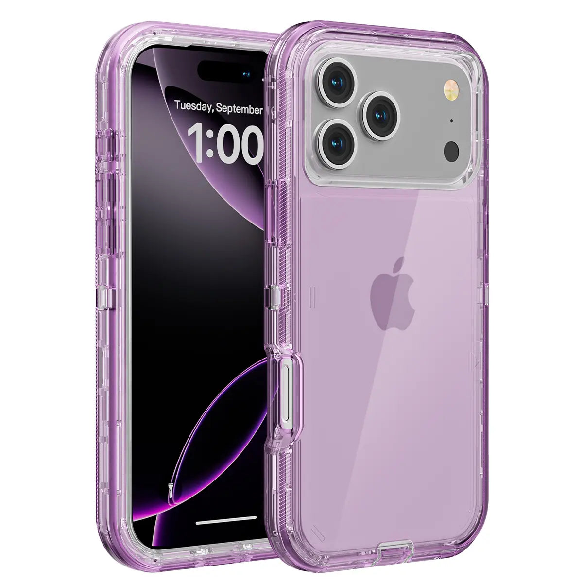 Clear Rugged Case for iPhone 17 Pro Max 17 Air 11 12 13 14 15 16 Pro Max 3-Layer Military Grade Drop Protection Transparent Heavy Duty Shockproof Anti-Fall Case Durable Cover