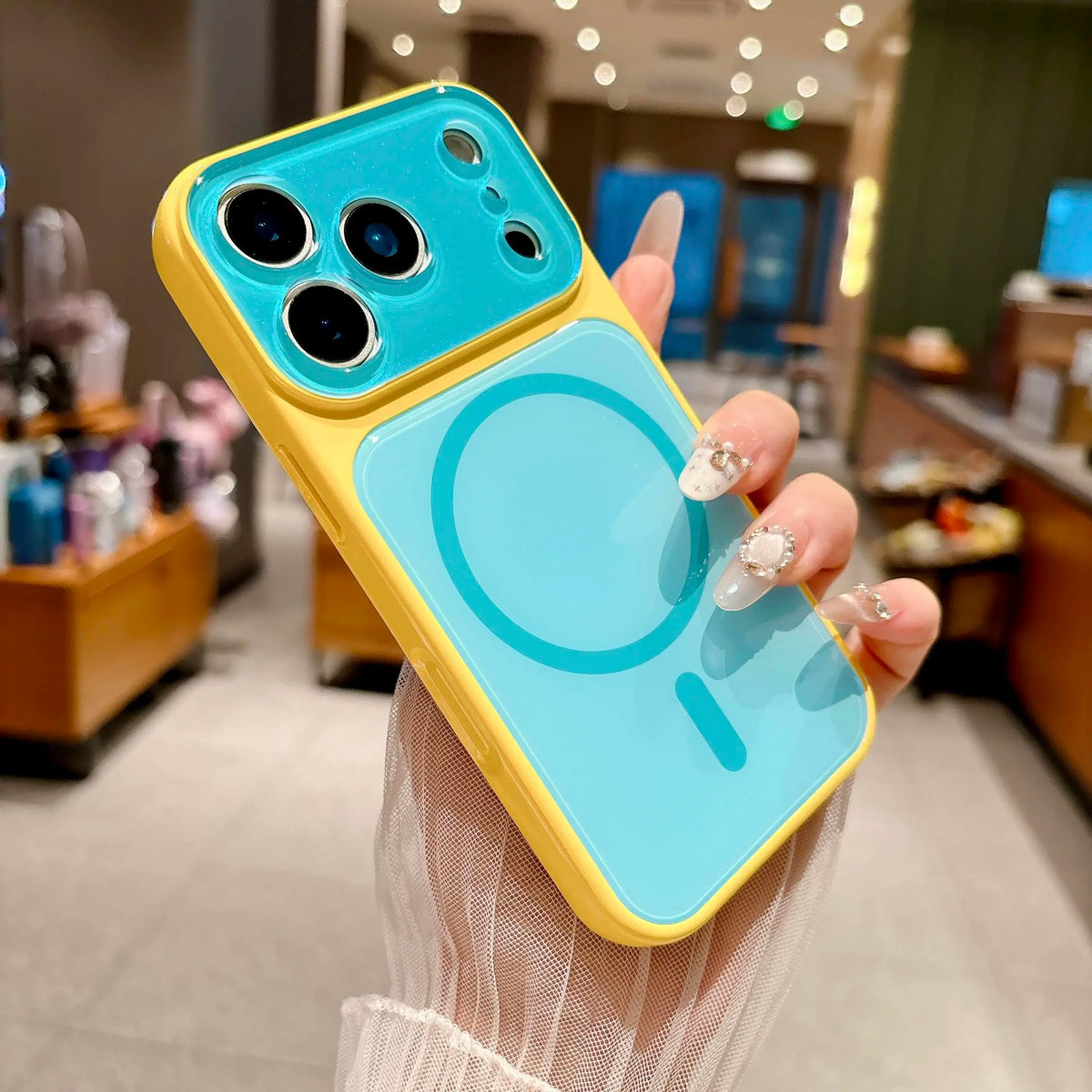 #SummerFinds dopamine Contrast color newly upgraded with magnetic suction Suitable for iPhone 17 16 15 14 Pro Max Magnetic phone case Contrast color full lens protection Compatible with iPhone 17 Pro Max Magnetic phone case No paint peeling, anti-fall an