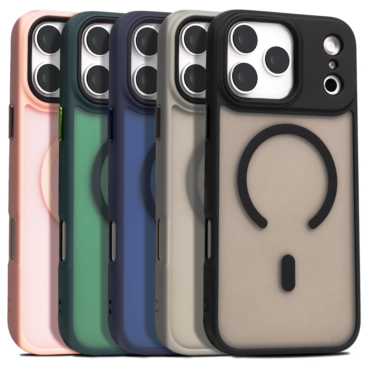 MagSafe-Compatible Shockproof Translucent Matte Back Slim Phone Case with Button Protection, Wireless Charging Support - iPhone 17 Air/17e/16/16e/15/14/13 Plus/12/11 Pro Max Mobile Phone Casing Accessory, Devices, Accessories