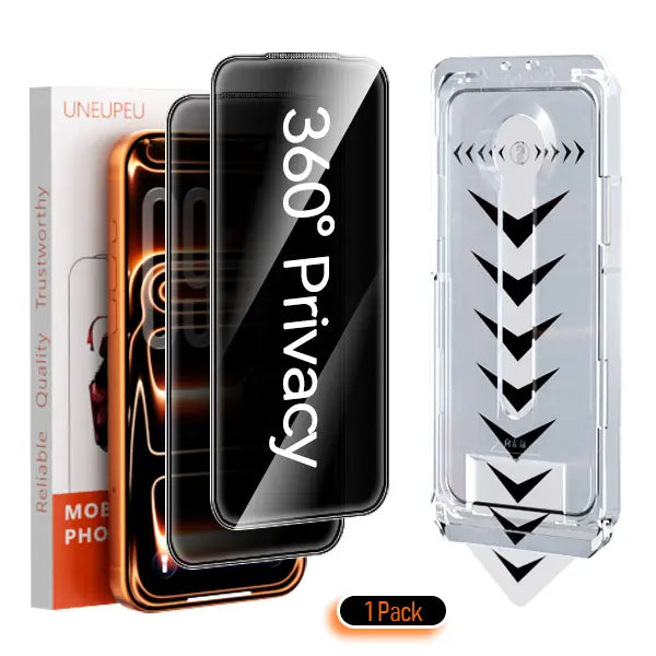 UNEUPEU [3PCS] Tempered Glass 360° Anti-Spy Screen Protector for Smartphones, Handheld Devices, Protective Accessories, Full Protection,Tiktokshopbacktoschool