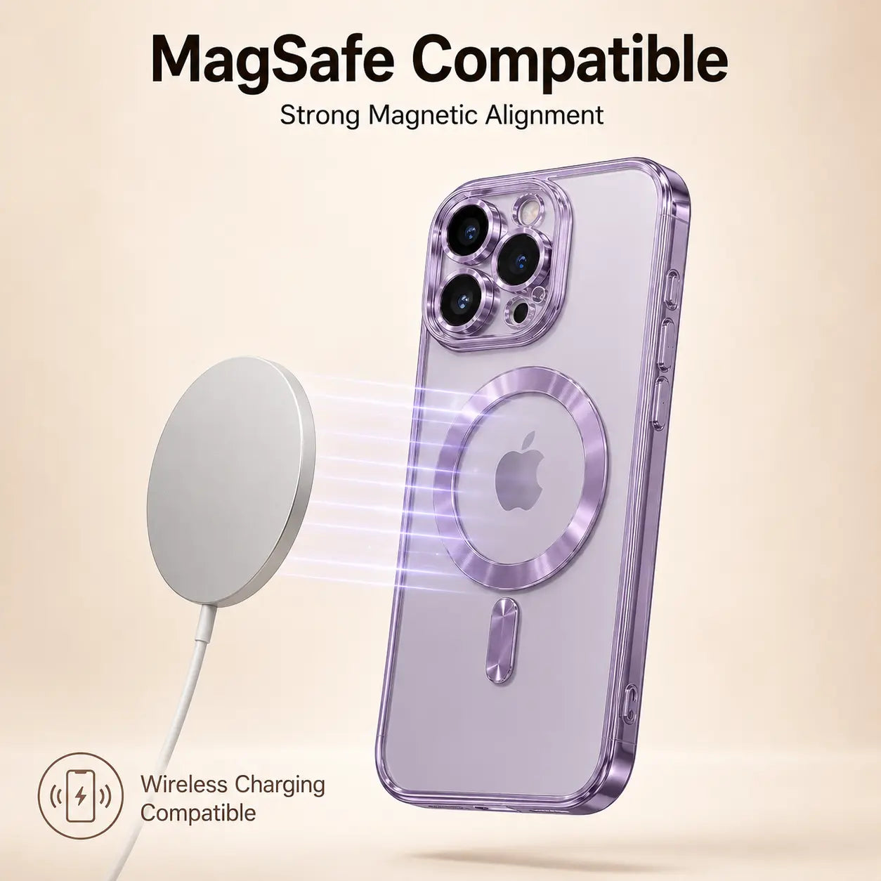 Plating Soft TPU Full Lens Protect Case for iPhone 17Air 17 16 15 14 13 12 11 Pro Max Plus Magsafe Compatible Clear Cover Shockproof Cellphone Protector Black