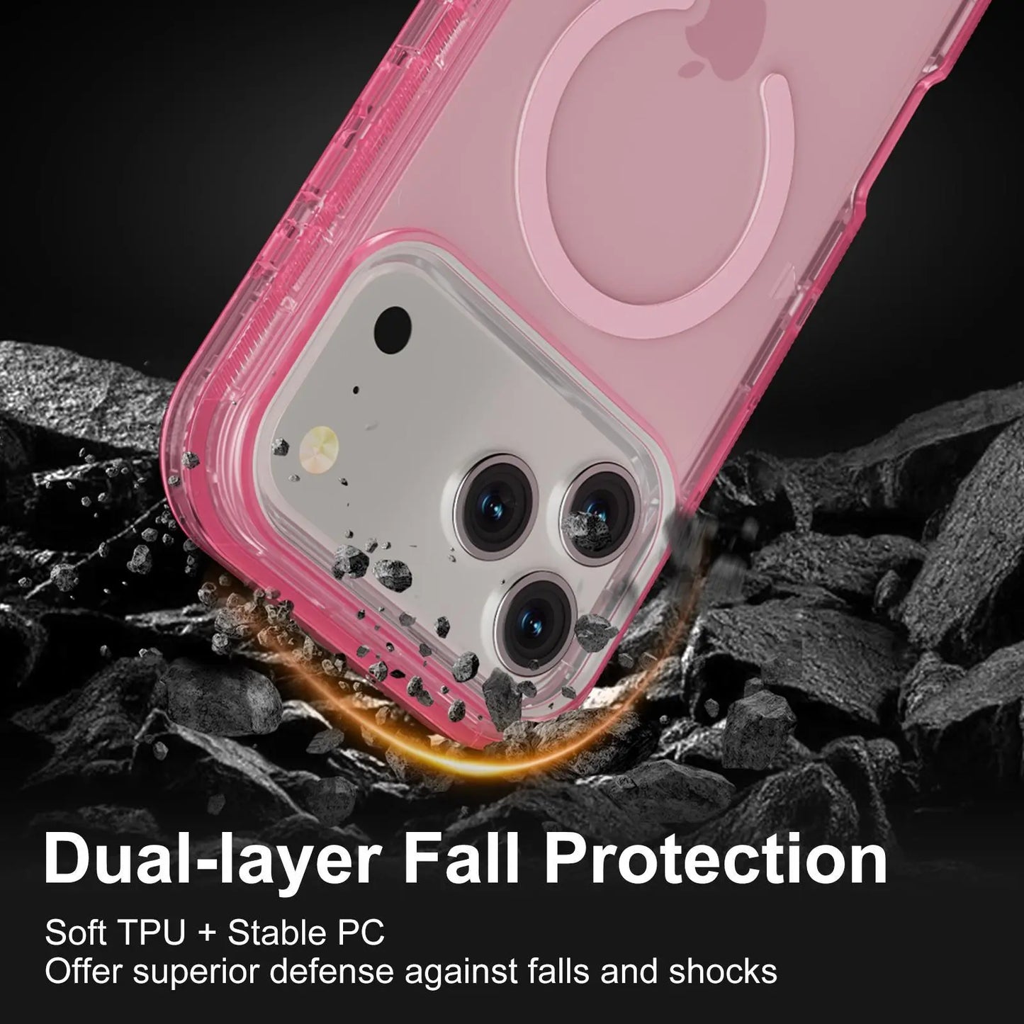 ROTUNOE 3 Layer Case for iPhone 17 Pro Max 17 Air 16 15 14 13 Pro Max, Magnetic MagSafe Defender Case, Hybrid Heavy Duty Shockproof Case, Transparent Clear Cover summerwins,back to school
