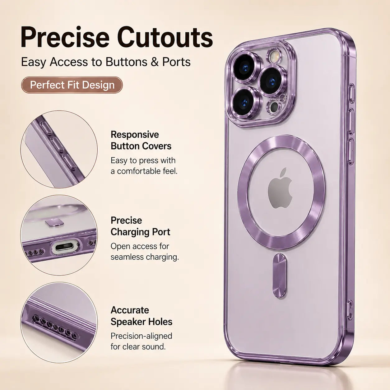 Plating Soft TPU Full Lens Protect Case for iPhone 17Air 17 16 15 14 13 12 11 Pro Max Plus Magsafe Compatible Clear Cover Shockproof Cellphone Protector Black