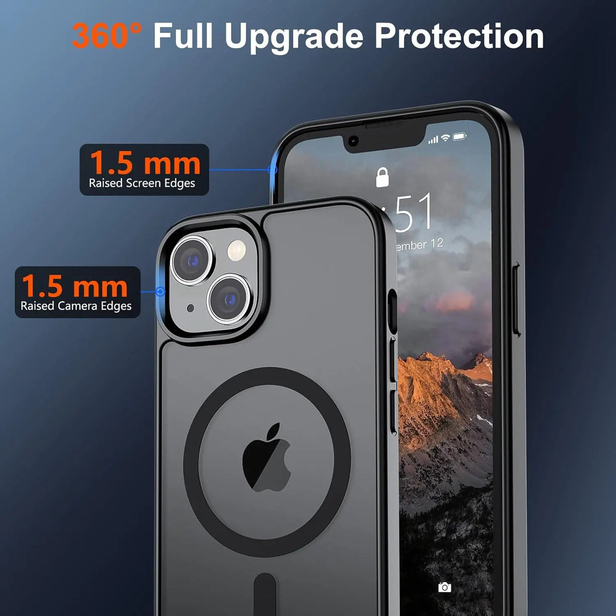 Magnetic phone case for iPhone 17/16/16E/15/14/13/12/11 promax pro plus  (Compatible with MagSafe)(10 FT Military Grade Drop Protection) Slim Translucent Matte Shockproof Phone Cover,Soft Skin‑Friendly Touch