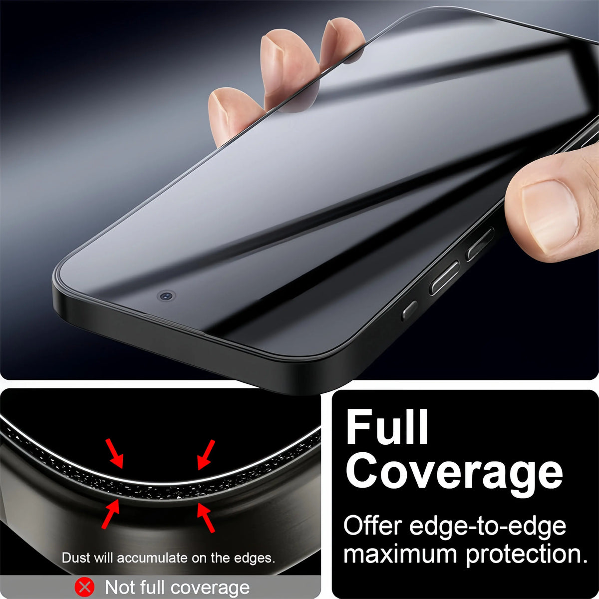 [8in1] 5-Piece Privacy Screen Protector for iPhone 16E 16 15 14 13 17 Pro Max Plus 17 Air with 3-piece Camera Lens Protector Anti Spy Tempered Glass Film 9H Hardness Case Friendly