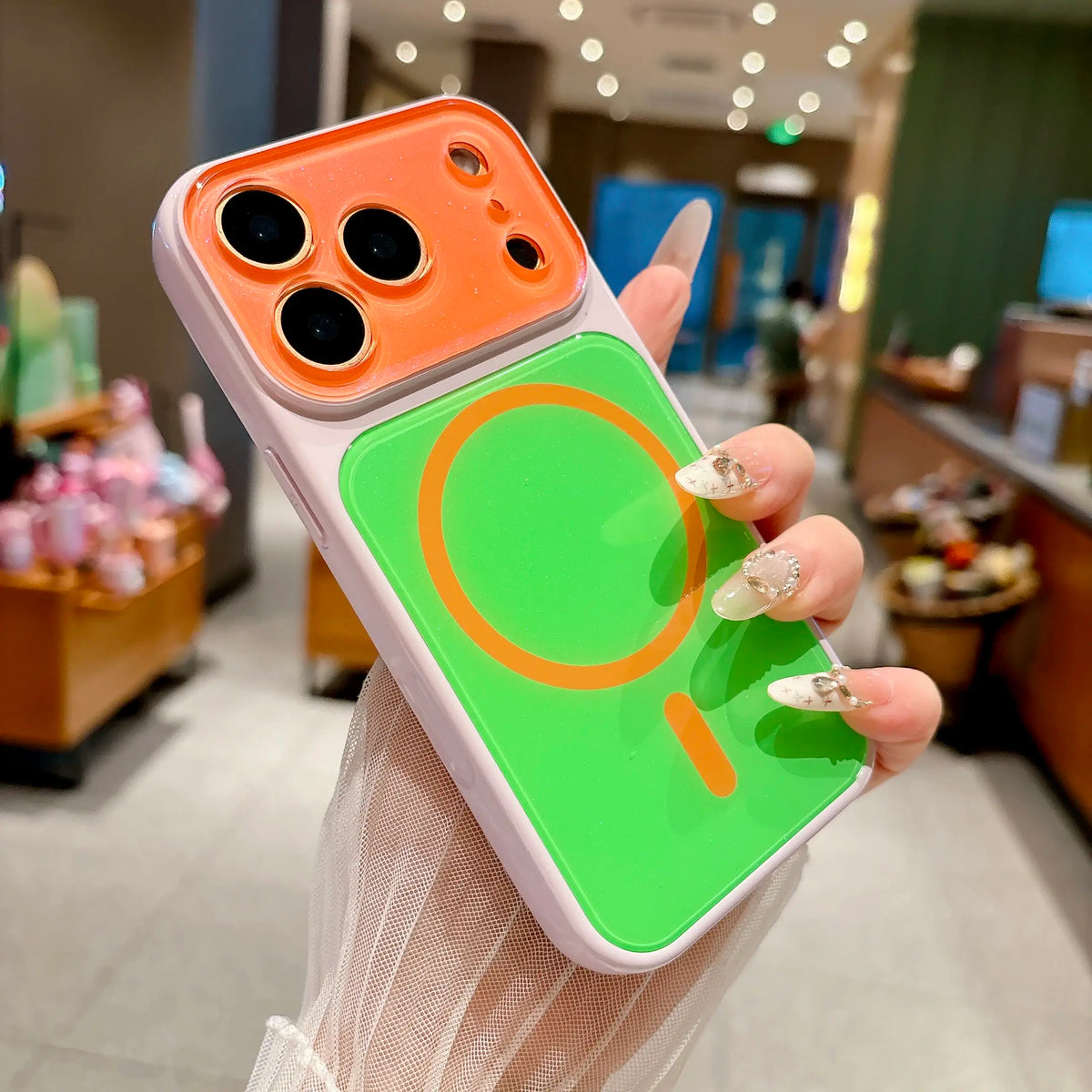 #SummerFinds dopamine Contrast color newly upgraded with magnetic suction Suitable for iPhone 17 16 15 14 Pro Max Magnetic phone case Contrast color full lens protection Compatible with iPhone 17 Pro Max Magnetic phone case No paint peeling, anti-fall an
