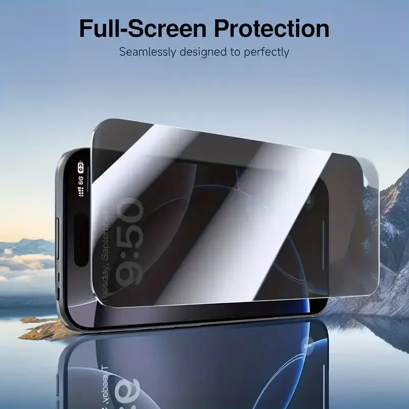 3 Pack Privacy Screen Protector for iPhone 17 Pro Max/16/15/14/13 Pro Max, Anti-Spy Protective Tempered Glass, 9H Hardness, Durable, Bubble-Free Installation, Fingerprint Resistant
